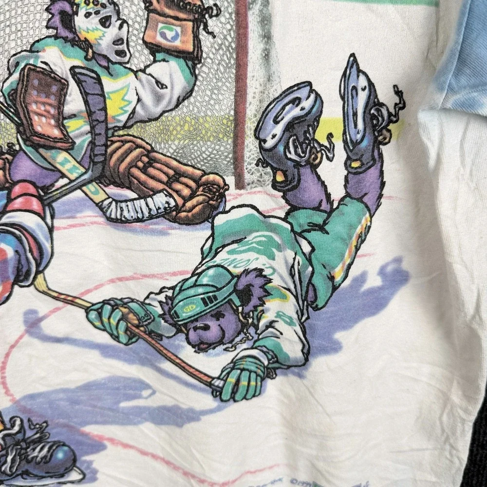 Liquid Blue Grateful Dead Steal Your Faceoff Hockey Tie Dye T Shirt M Vintage